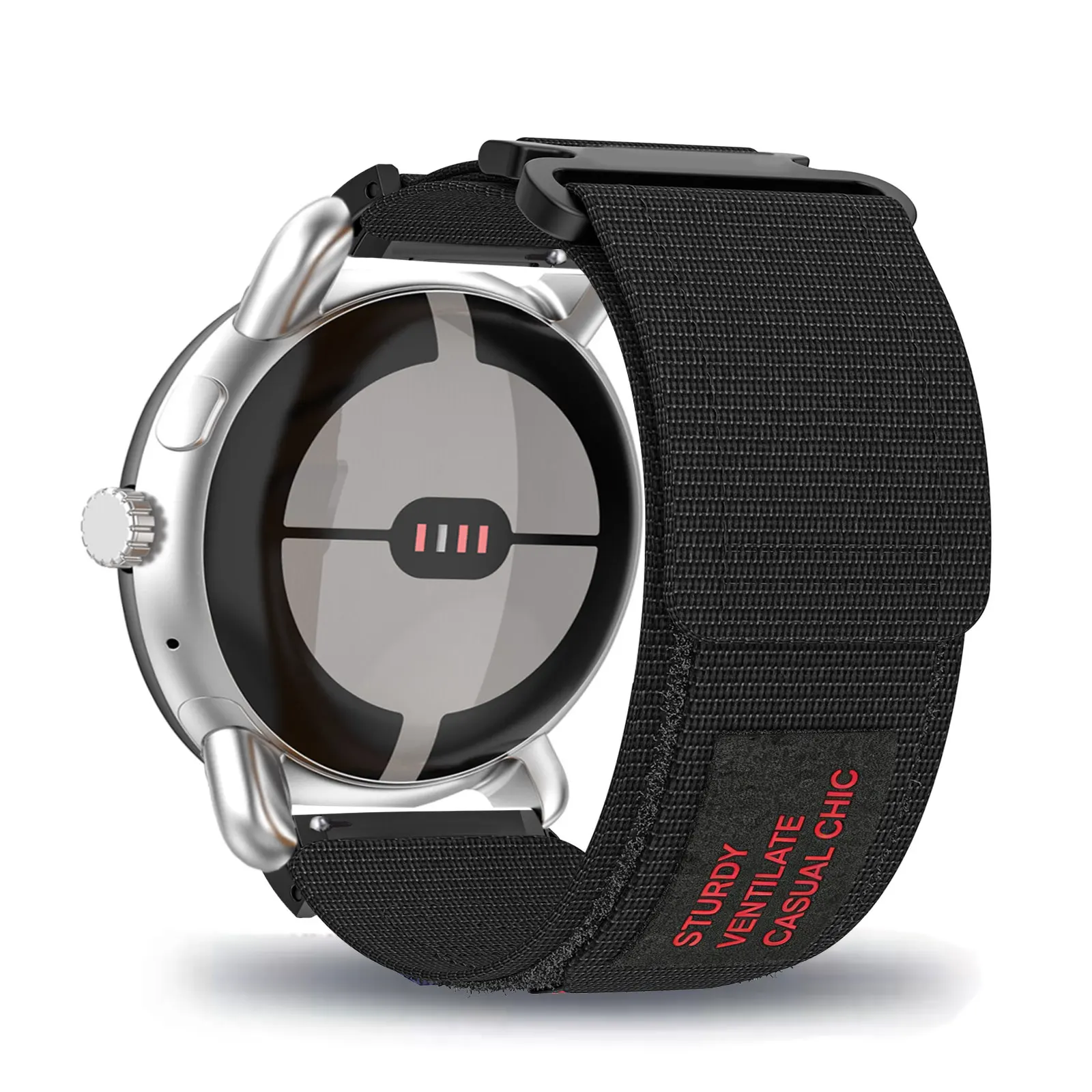 

Nylon Velcro Bands for Google Pixel Watch 4/3 45mm, Google Pixel Watch 1/2/3/4 41mm Strap for Men and Women