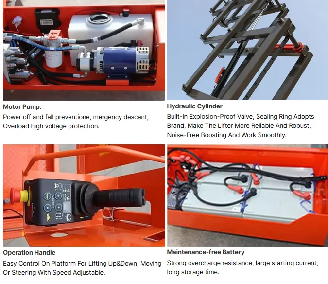 4-14m Fully Self-propelled Scissor Lifting Platform Load 230Kg