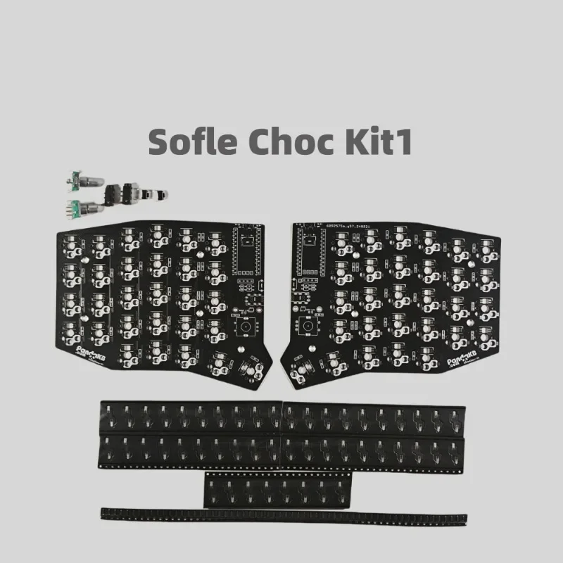 Imagem -03 - Sofle Choc Split Teclado Pcb Kit Layout de 52 Teclas Personalizado Baixo Perfil Esd com Fio ou Kit de Acessórios de Teclado Mecânico sem Fio