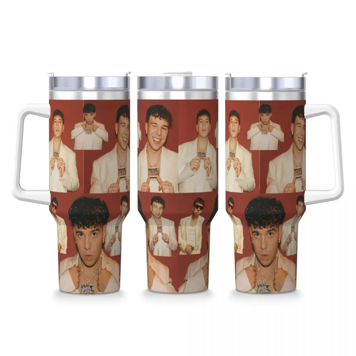 

Rapper Quevedo Stainless Steel Tumbler Travel Car Mugs 40oz Thermal Cups Insulated Cold Drink Milk Tea Water Bottle