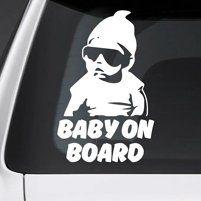 S62302# Baby on Board Car Sticker Die-Cut Vinyl Decal Waterproof Auto Decors on Car Body Bumper Rear Window