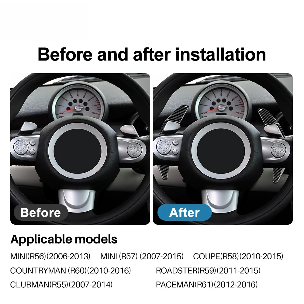 For MINI Cooper R Series Steering Wheel Paddle Shifters ABS Gear Shift Extensions Interior Accessories Styling Car Parts