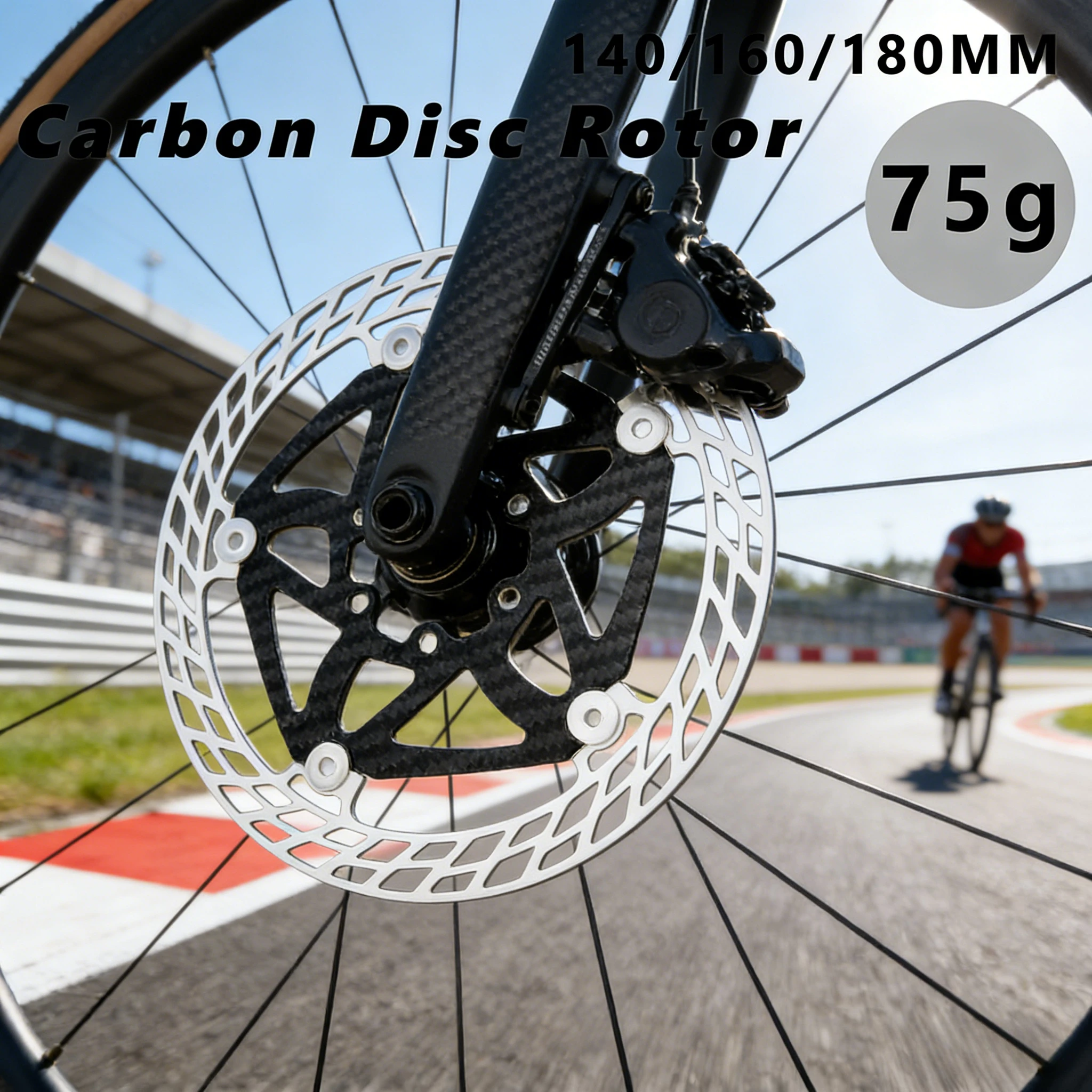

Ultralight Carbon Fiber Bike Brake Rotor | 6-Bolt Floating Disc 140/160/180mm for MTB & Road Bikes