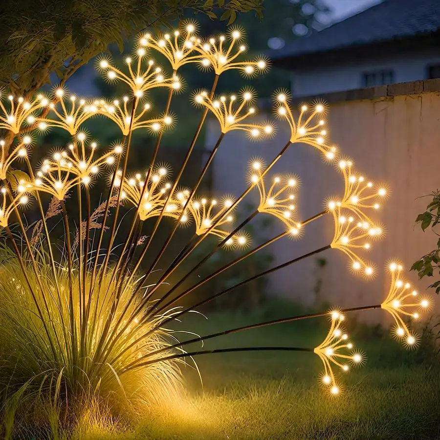 

Solar Garden Lights, New Upgraded 6 Pack Solar Swaying Starburst Light, Waterproof Fireworks Outdoor Lights, Yard Patio Pathway