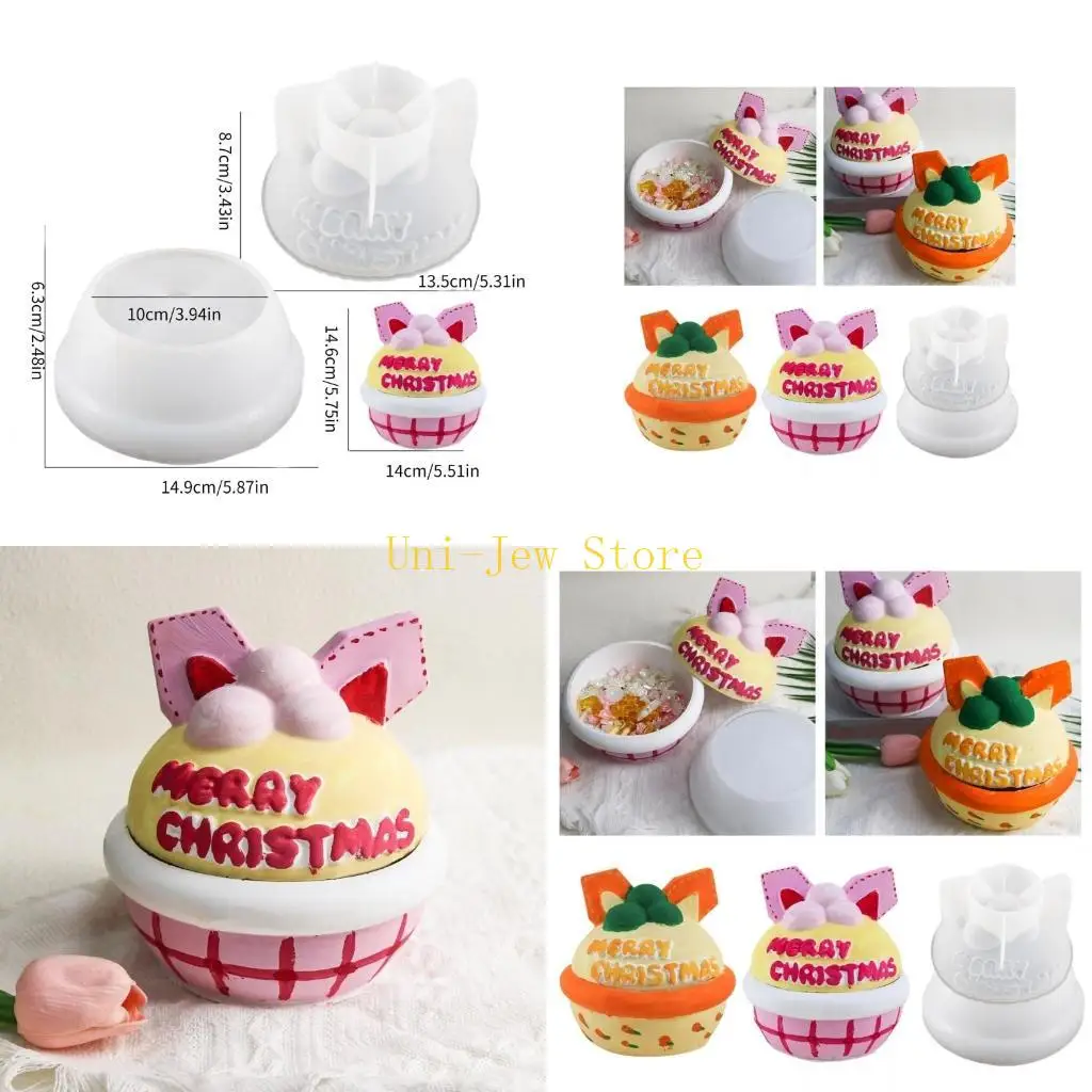 

40GB Silicone Mold Storage Box Mould Fruit Tray Mold DIY Epoxy Resin Molds Jewelry Holder Casting Tool Christmas Decor