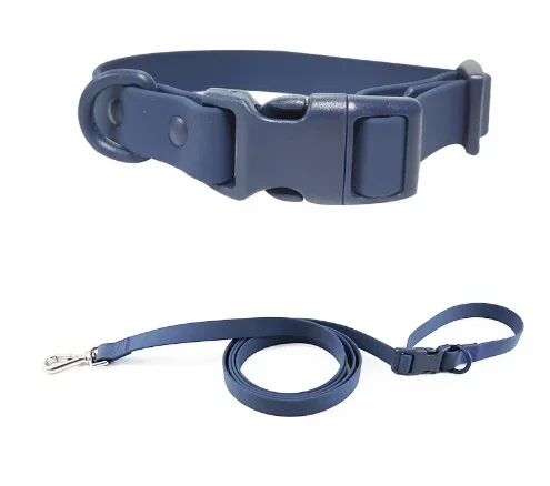 Dog Pvc Collar and Leash Set with Poop Bag Pet Supplies Accessories Custom Color and Logo  Hands-free and Waterproof Collar