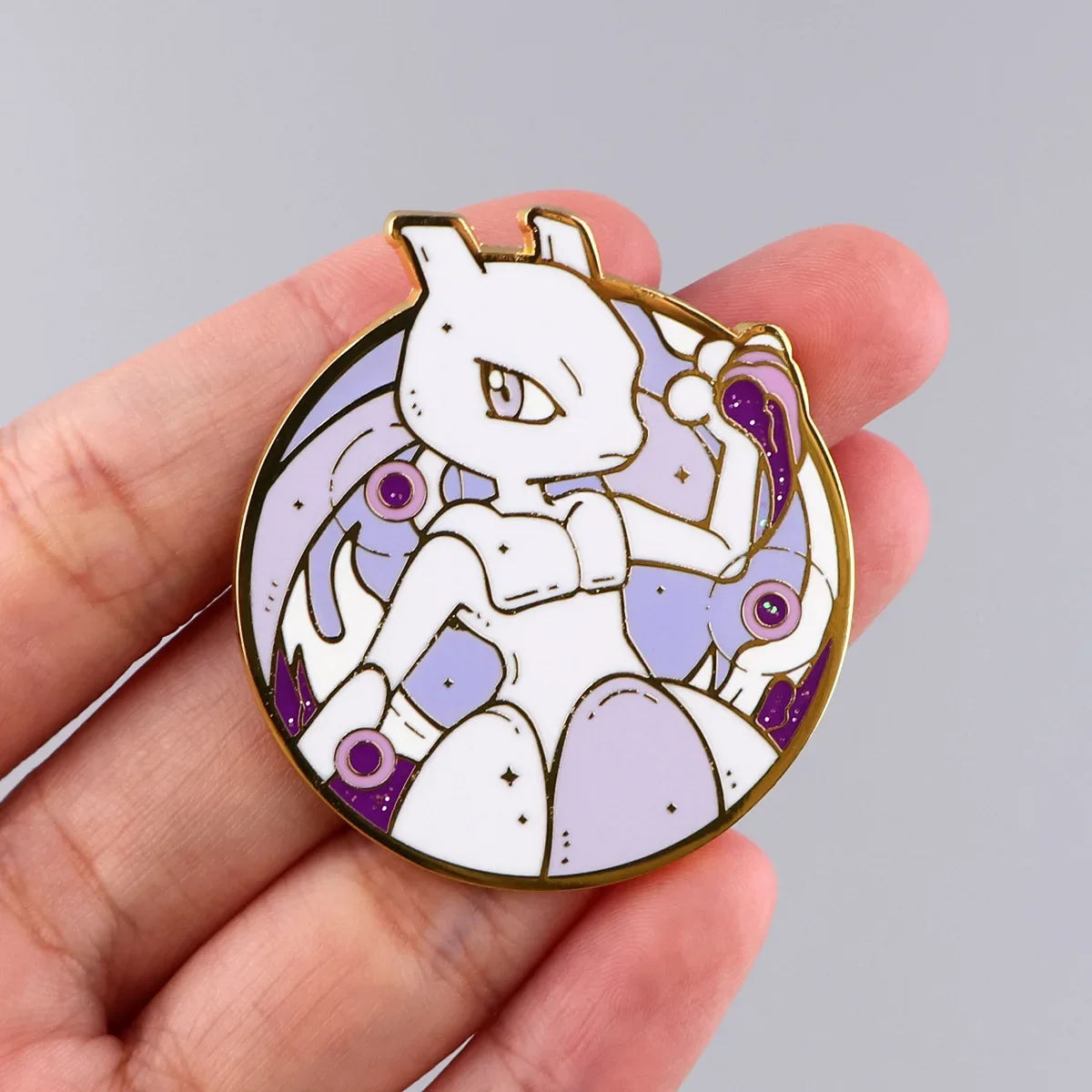 Pokemon Mewtwo Mew Rayquaza Metal Brooch Clothing Bag Backpack Pin Decoration Badge Accessories Decoration Children Toy Gifts