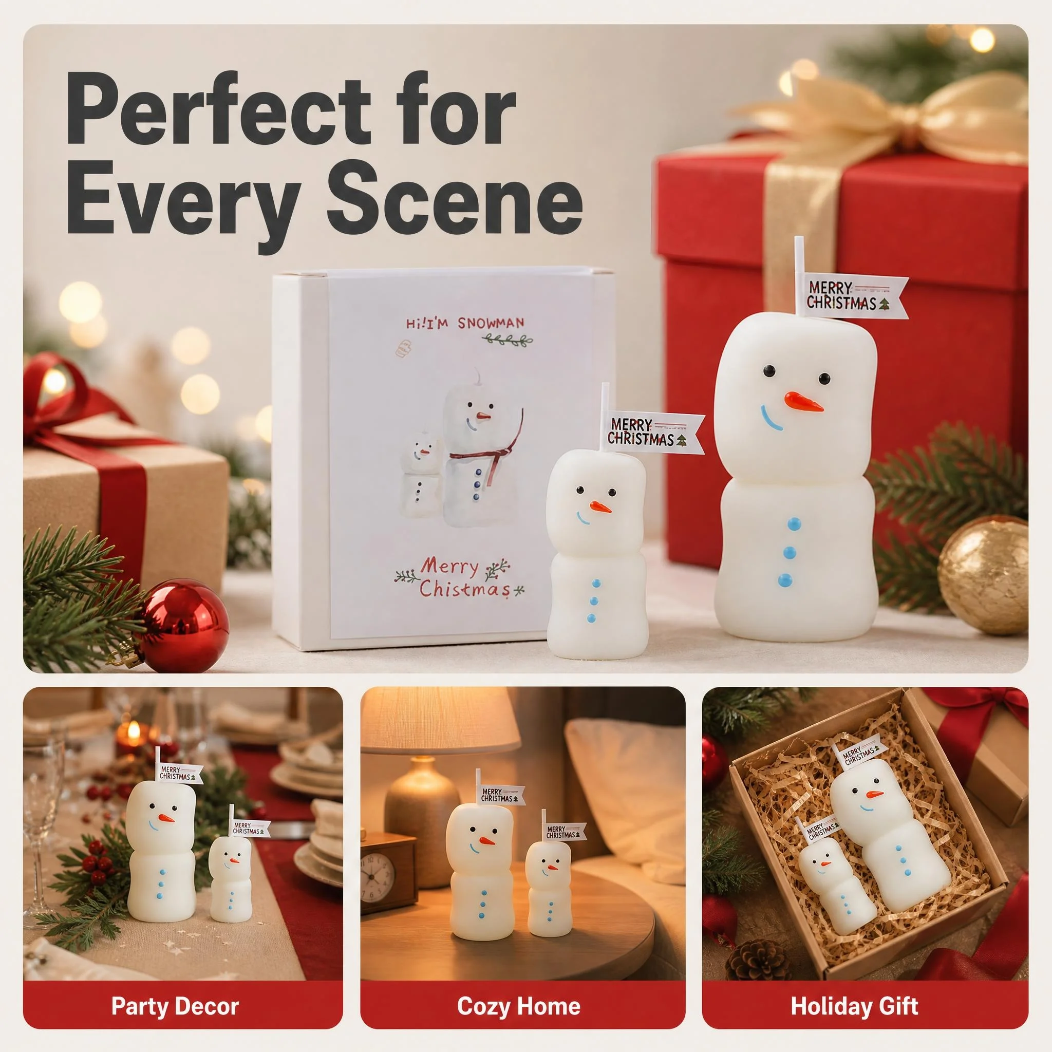 Cute Snowman Christmas Scented - огляд і ціна Home Fragrance English Pear And Freesia