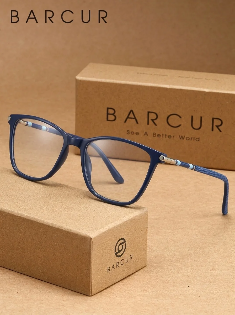BARCUR Lightweight Anti Blue Light Glasses, Cat Eye Frames, Daily Computer And Office Work, Reduce Blue Light, Comfortable Nose