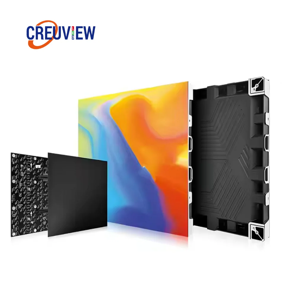 

HD P1.25P1.56P1.95P2.6P2.976 Indoor Fixed COB LED Display Cabinet Size 500x500mm Panels Advertising Video Led Screen