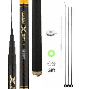 تلسكوبي عالية الكربون تيار الصيد القطب ، سوبر خفيفة ، صلبة ، 3.6 م ، 4.5 م ، 5.4 م ، 6.3 م ، 7.2 م ، 8 م ، اليد ، المياه العذبة ، الصيف أعلى 9 مبيعات 8 متر قضيب تلسكوبي - No2