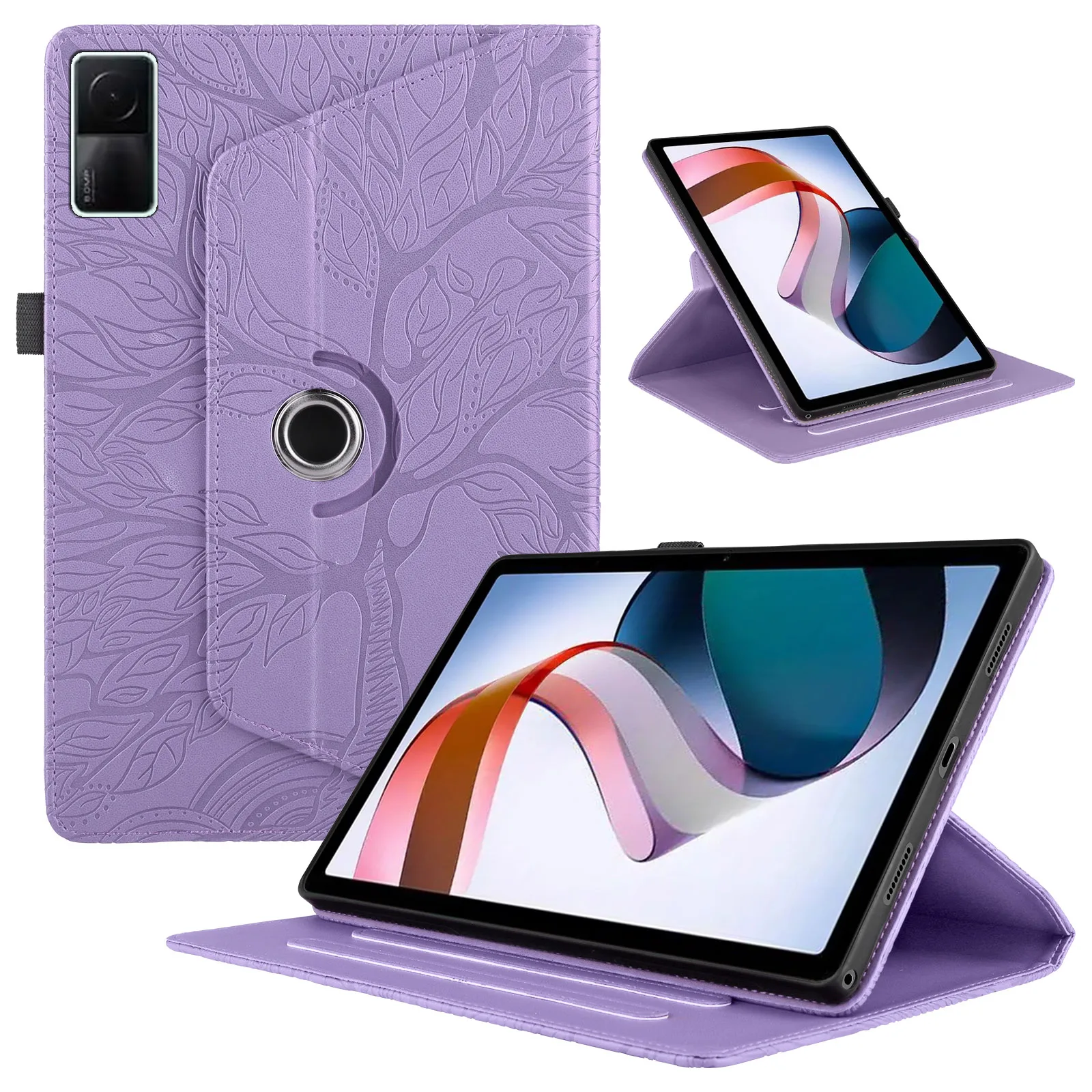 Estojo em relevo para Xiaomi Redmi Pad, Capa TPU Macia, Flip Stand, 360 Graus, Redmi Pad, 10.61, 2022