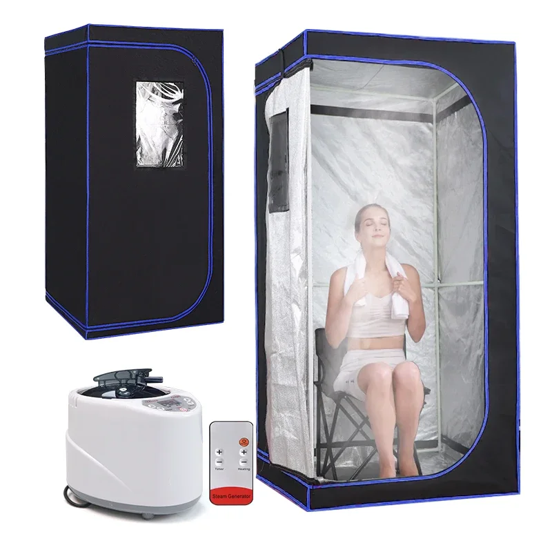 Indoor Modern Wet Steam Sauna Tent Foldable 1 People 1000W Portable Sauna Box For Home