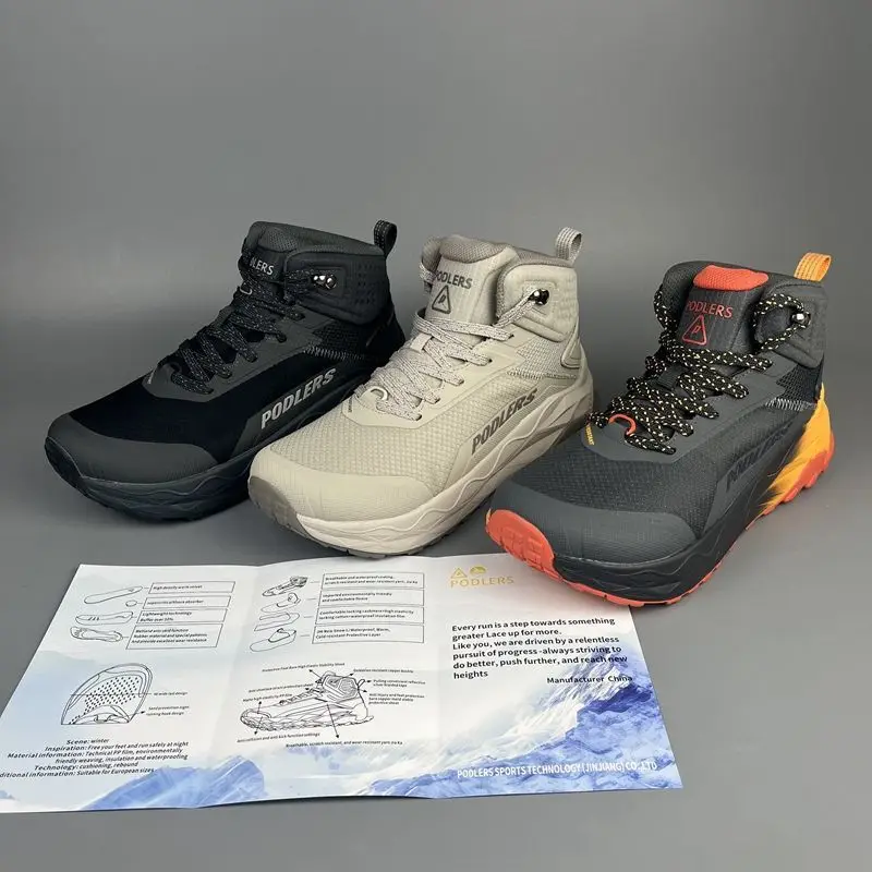 Original Brand Comfortable Mid-Top Outdoor Hiking Shoe Winter Warm Mountain Climbing Boot Designer Wide Last Trekking Sneakers