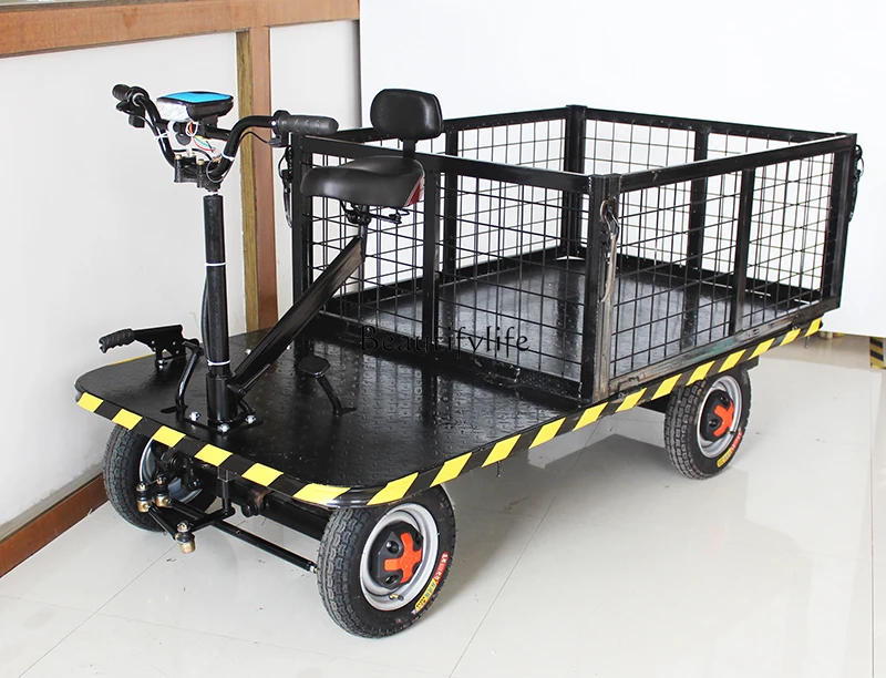 Electric Car Four-Wheel Load Farm Orchard Battery Platform Trolley