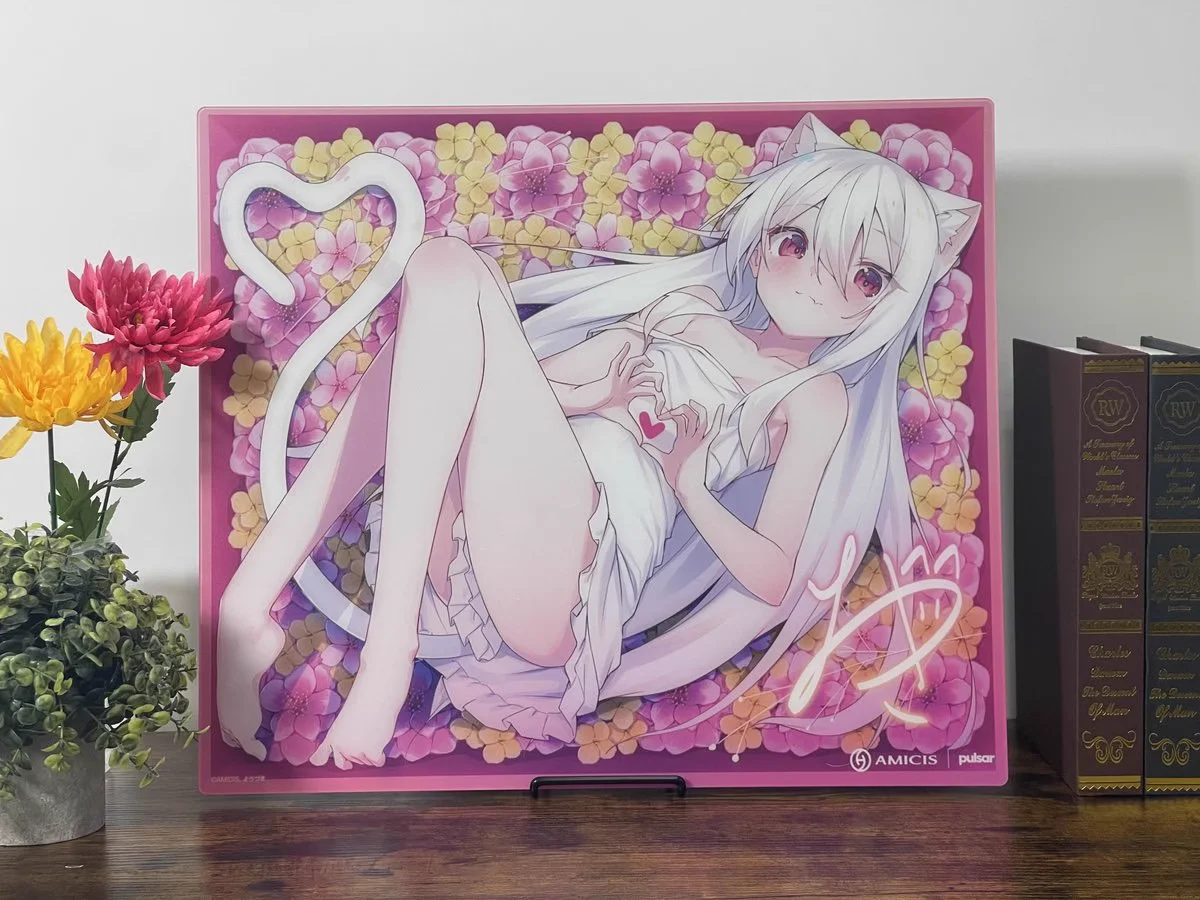 Alfombrilla de ratón de cristal Pulsar x amicis, edición duplicada, alfombrilla de ratón suave para juegos, 490x420mm, accesorio para jugadores de PC Valorant