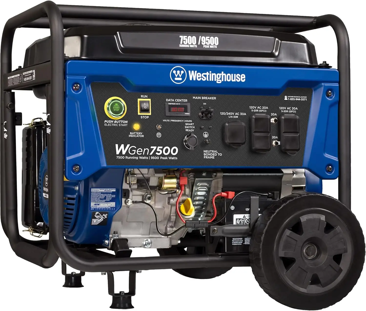 Outdoor Power Equipment 9500 Peak Watt Home Backup Portable Generator, Remote Electric Start with Auto Choke