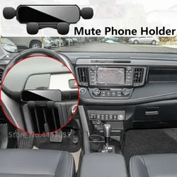 For Toyota RAV4 XA40 2013-2019 Car Mobile Phone Holder Mirror Gravity Bracket GPS Stand Air Outlet With Base Accessories