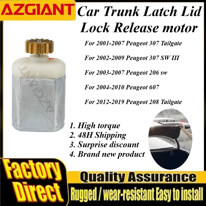 

For Peugeot 307 Tailgate/307 SW III/206 sw/607/208 Tailgate FC-280SC-20150 12V 14 Teeth Car Trunk Latch Lid Lock Release Motor