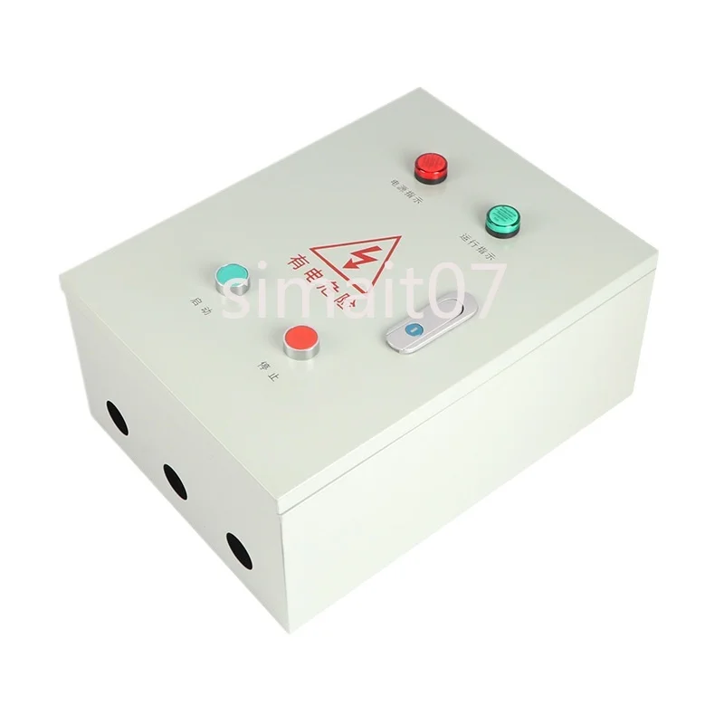 Kotak Pelindung Starter Motor Kipas Kontrol Pompa Air 7.5KW Kotak Saklar Distribusi Start Stop Tiga Fasa 380V