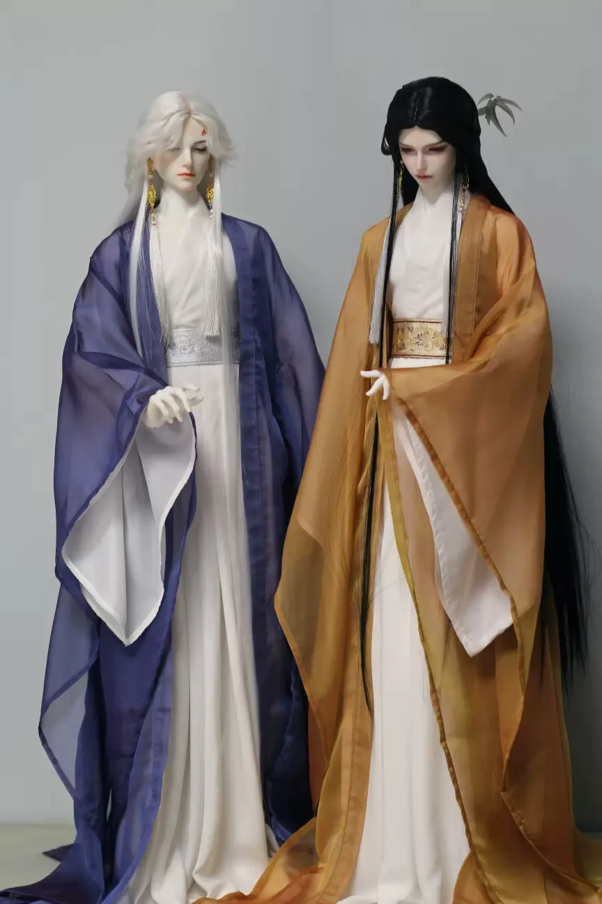 1/4 1/3 Scale Ancient Costume BJD Hanfu Robe Warrior Outfit For MSD SD13 SSDF Strong Uncle Doll Clothes Accessories A1844