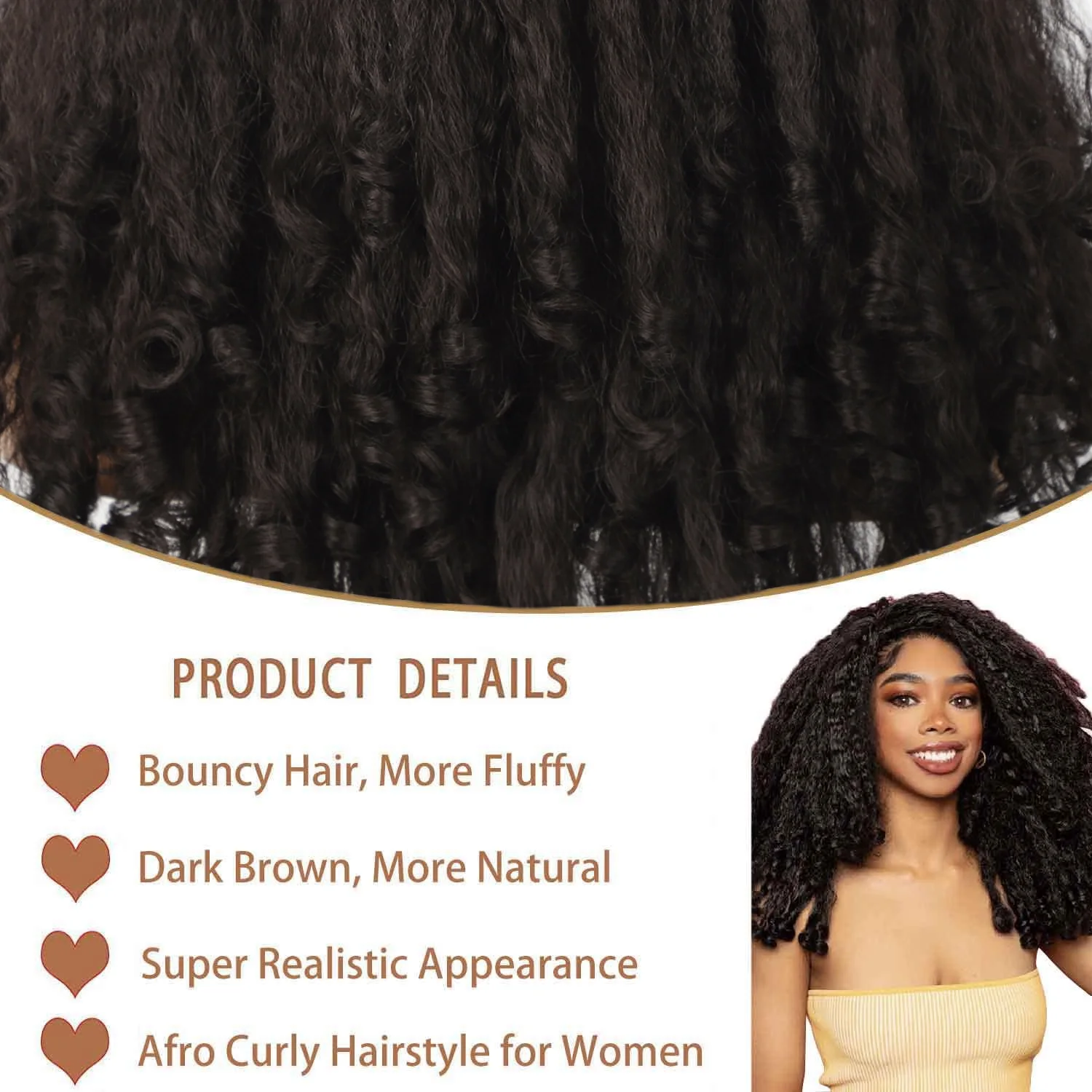 Parrucca anteriore in pizzo sintetico Parte centrale Parrucche per capelli soffici lunghi ricci afro crespi Evidenzia bionda 350 #   Acconciatura resistente al calore da 24 pollici