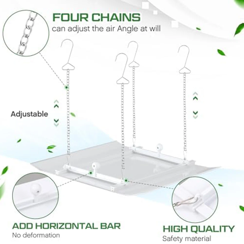 Adjustable Airflow Vent Cover HVAC Accessory Indoor Comfort 30x30cm AC Vent Deflector Adjustable Airflow Direction