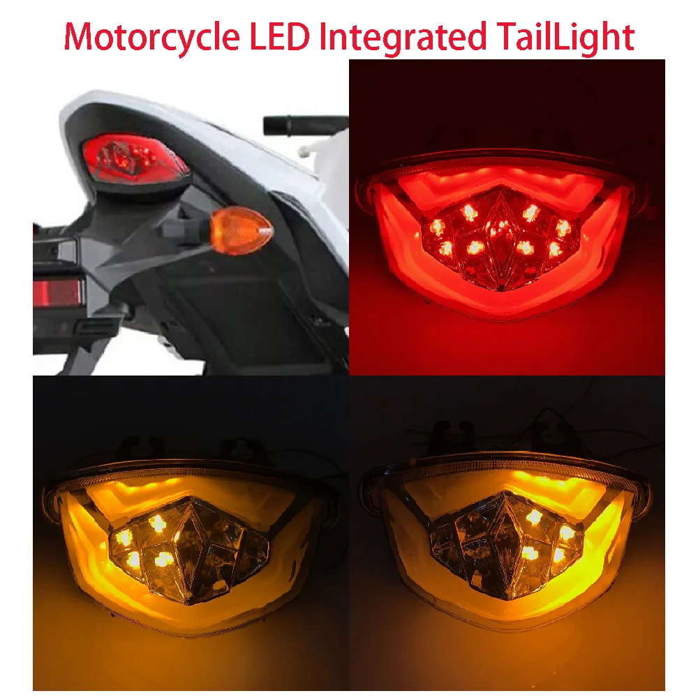

Fit for Suzuki GSXS 1000 GSX-S 1000F 1000Z ABS 2015-2024 Motorcycle LED Taillight Rear Brake & Turn Signal Integrated Tail Light