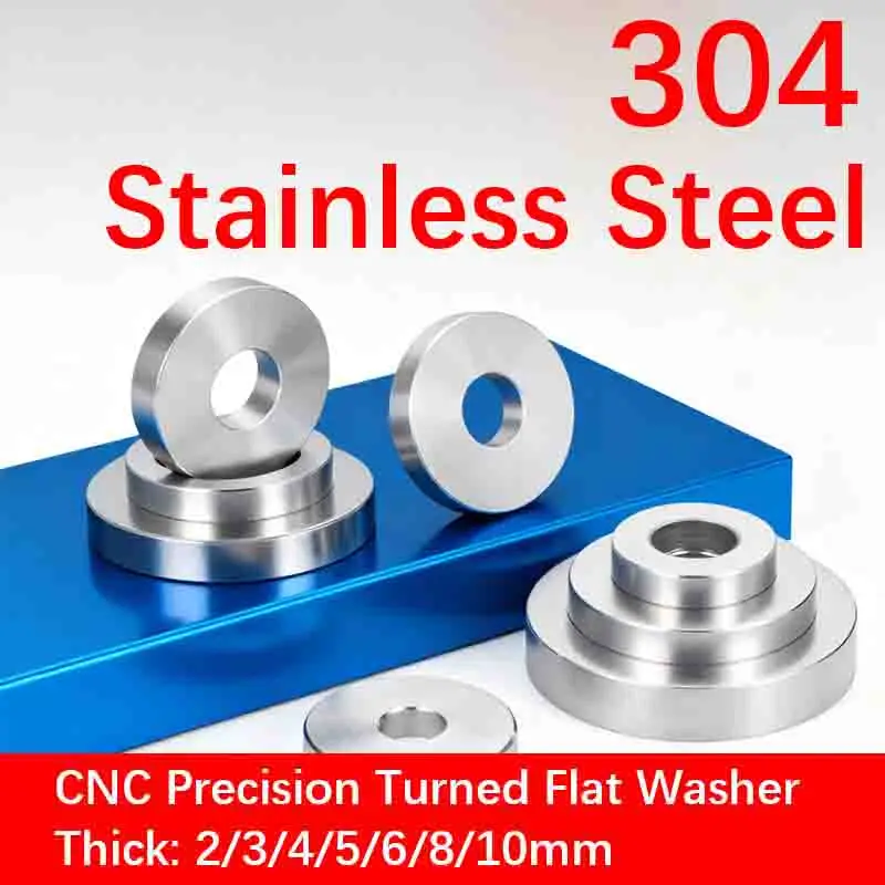 M11-M35 304 Stainless Steel CNC Precision Turned Flat Washer Gasket Thick 2-10mm/M12 /M14/M15/M16/M17/M18/M20/M22/M24/M25/M30/M3