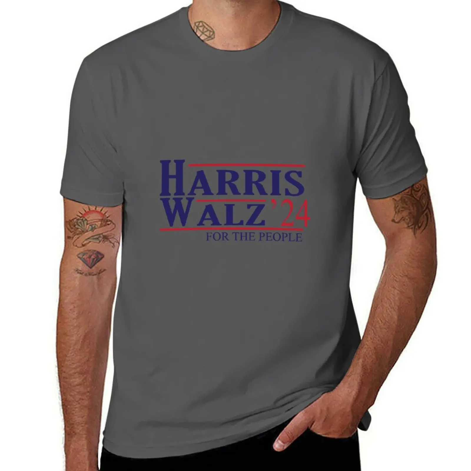 Harris Shirt 2024 Walz T-Shirt Fashion Casual Short Sleeve Top