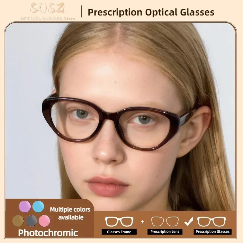 SUSZ  Frame Women Men Anti Blue Light Blocking Glasses Optical Spectacle Eyeglass Cat Eye Eyewear Transparent Computer Glasses