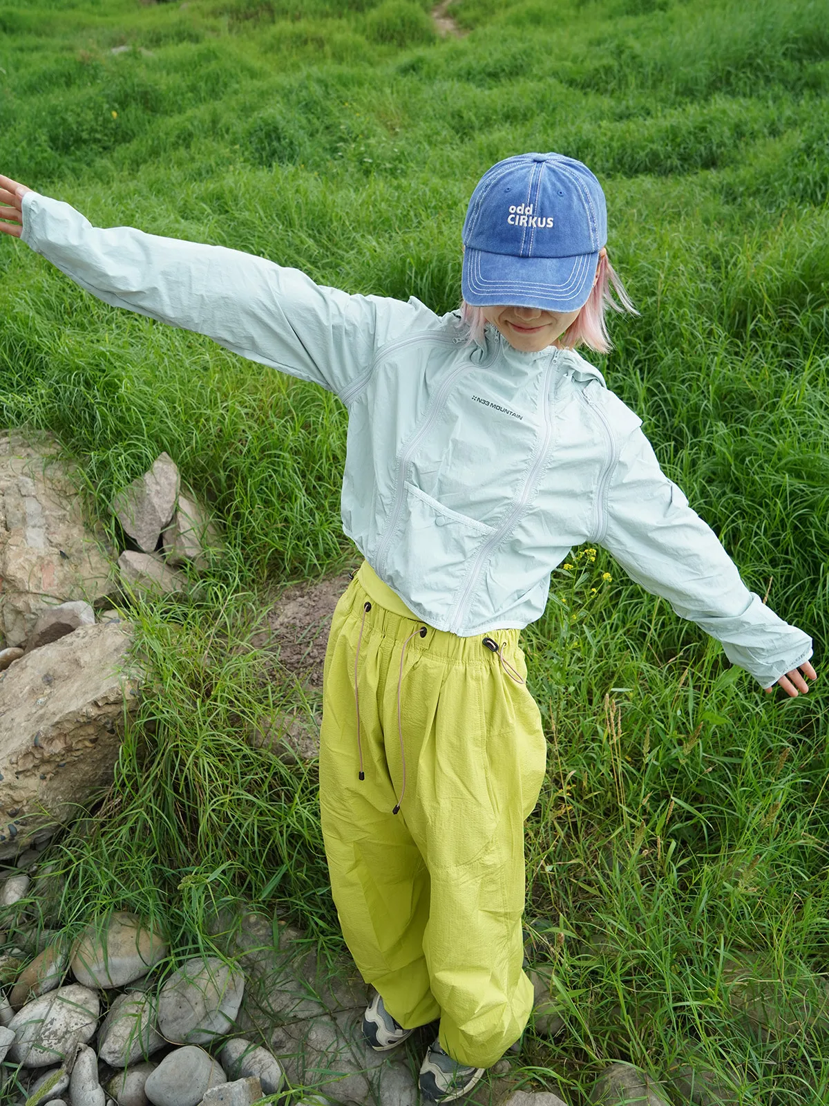 Outdoor Workwear Pants New Summer Dopaamine Loose Fit Quick Dry Waterproof Parachute Pants Polyester Fiber Natural Waist