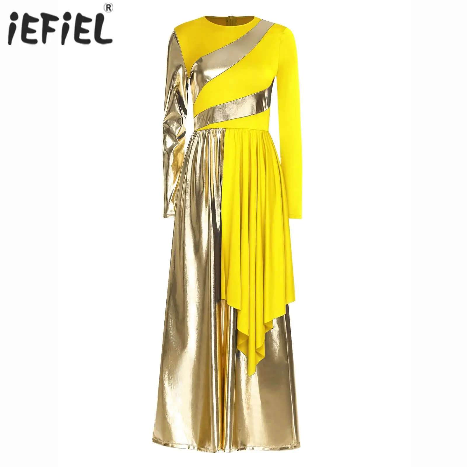 Tunique de danse de spectacle de chorale de louange liturgique pour femmes, Costume de cérémonie contemporaine, vêtements de danse lyrique, robes d'église de culte