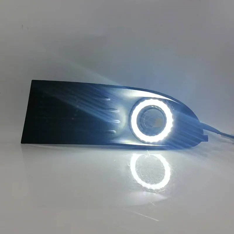 LED الضباب ضوء الجمعية ل دودج رحلة 2009 2010 2011 المصد الأمامي الضباب مصباح استبدال الملاك العين ضوء النهار اكسسوارات أطقم