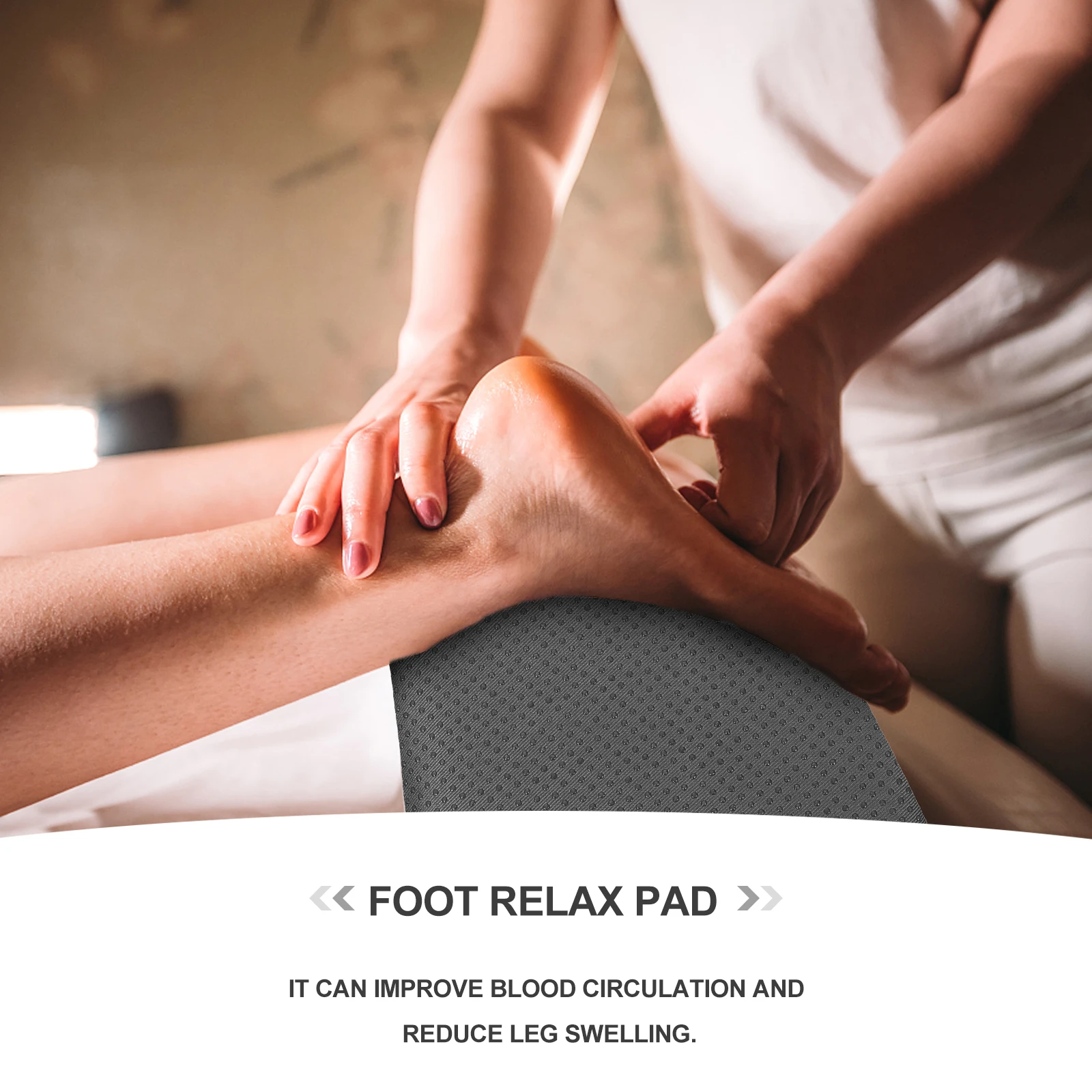 

Ergonomic Footrest Semi cylindrical Pillow Black Anti slip High density Perfect Fit Pressure Release Leg Cramps Relax Resting