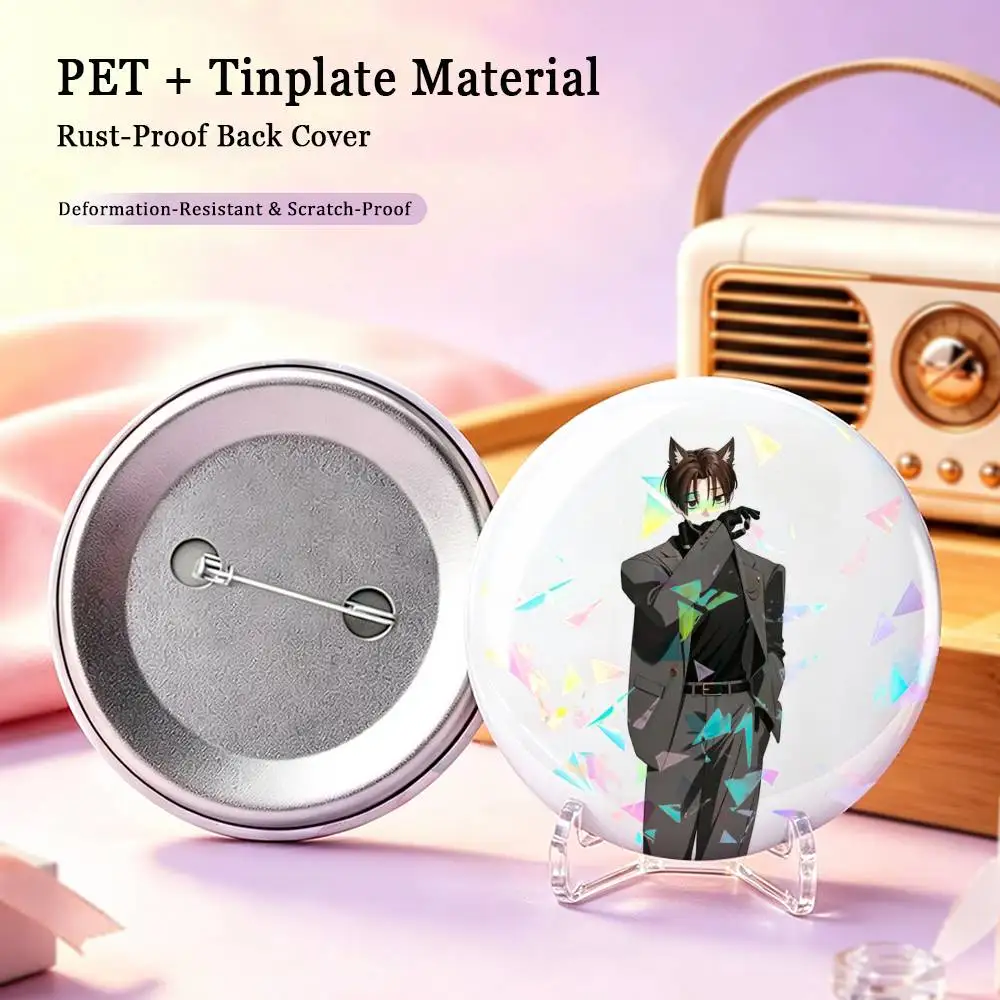 Anime M-Milky S-Subway Kurt Max Badges Creative Tinplate Round Button PinsBrooch Badge Clothes Backpack Custom