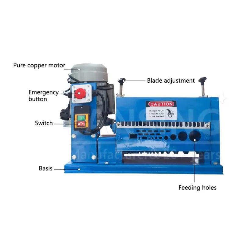 M-4 Wire Stripping Machine For 1-35/38mm Wire Compact & Affordable For Home Use 200-1000kg/day