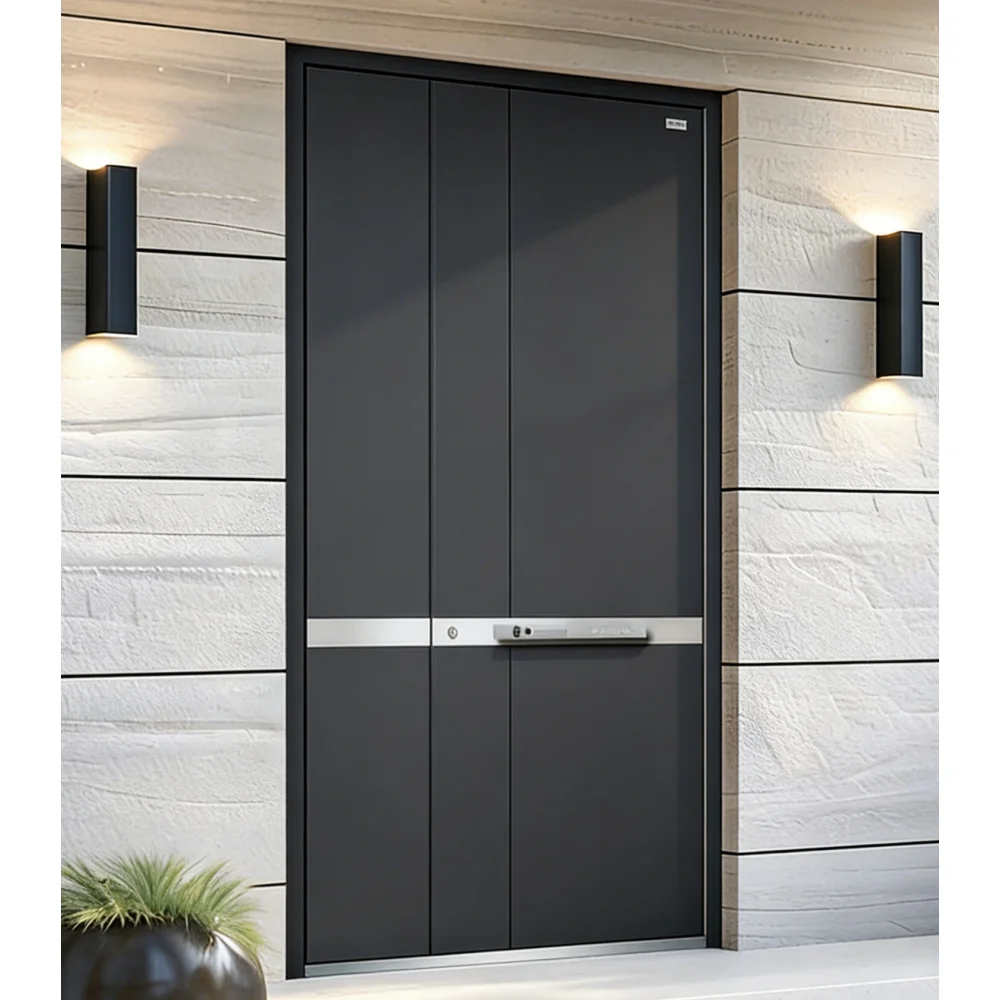 Project Supply European Style Weatherproof Aluminum Casting Door for Main Gate Aluminum Exterior Door ResidentialCustomizable
