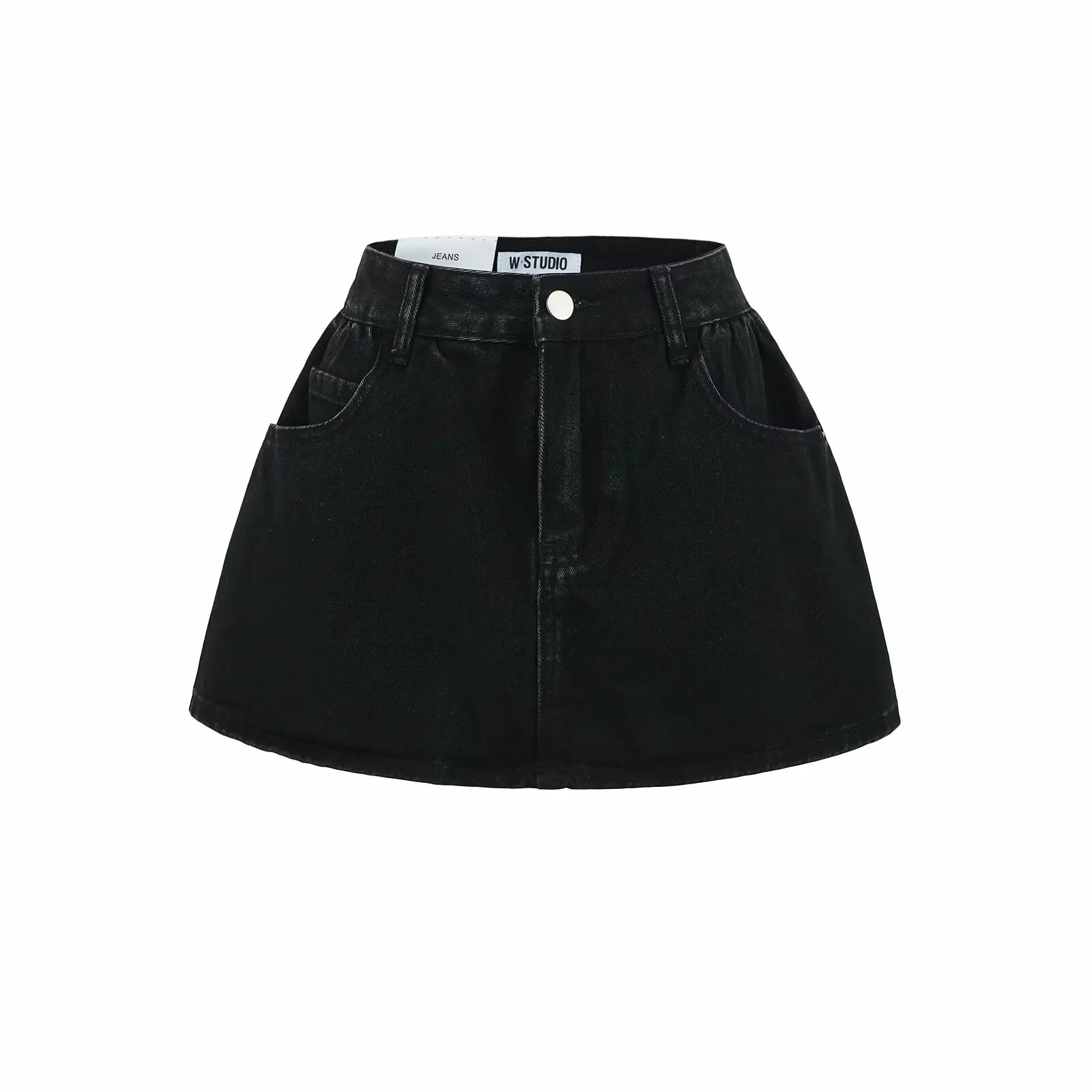 

American Sle Retro Low Waist Denim A-Line Skirt Women Summer Versatile Slimming f Skirt Street Sle Inner