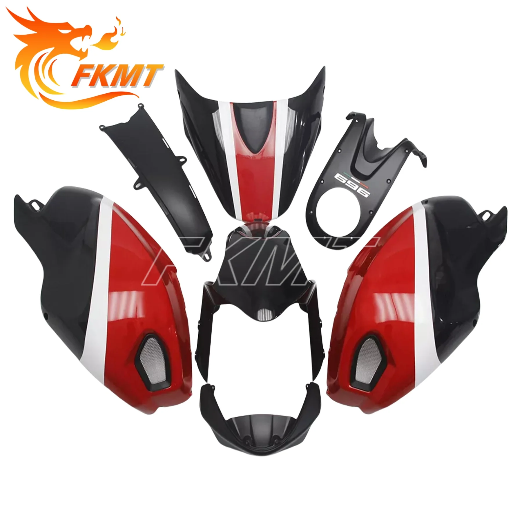 

Обтекатели мотоцикла для Ducati 696 796 795 M1000 M1100 2009 2010 2011 2012-2015, инъекционный обтекатель из АБС-пластика, окрашенный ультрафиолетовым излучением, обтекатель