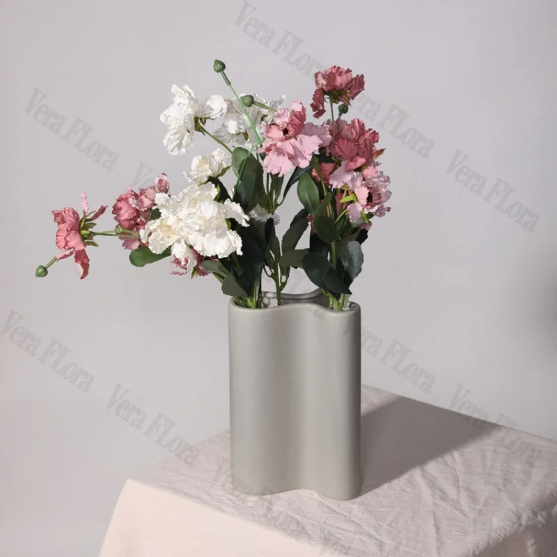 Nordic Modern Minimalist Morandi Color Ceramic Vase Creative Geometric Desktop Decoration Art Home Decor Flower Vase