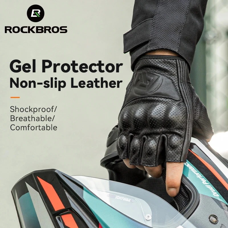 

ROCKBROS Bicycle Gloves Men Sports Tactical Motorcycle Gloves Short Bike Gloves Gel Breathable Protective Half Finger Gloves