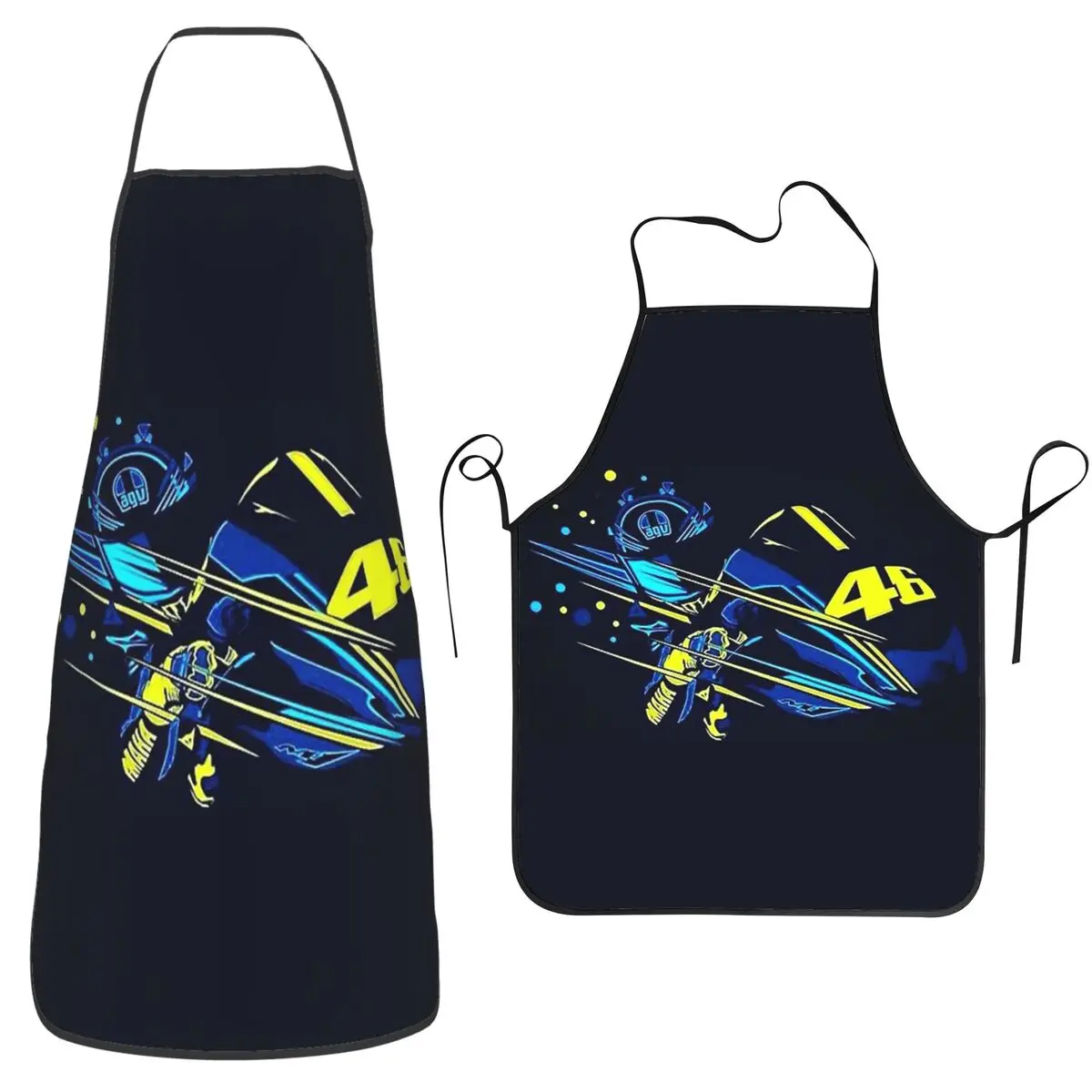 

Moto-Gp Rossi Speed Racing Aprons Chef Cooking Tablier Waterproof Bib Kitchen Cleaning Pinafore for Women Men Gardening