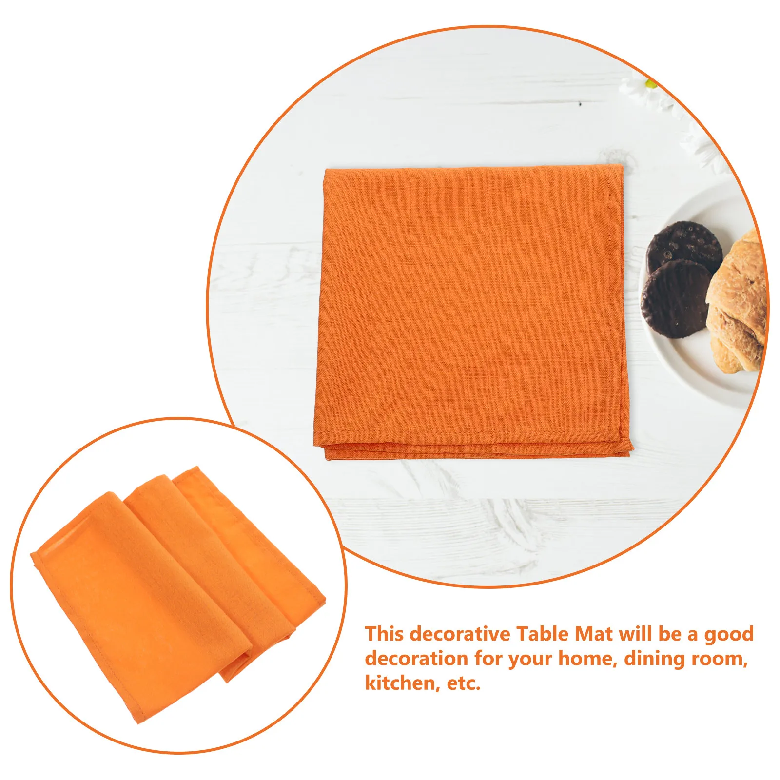 2Pcs Dinner Napkin Table Mat Premium Washable Heat Insulated Kitchen Tableware Mat Bowl Cup Coaster Dining Table Placemat