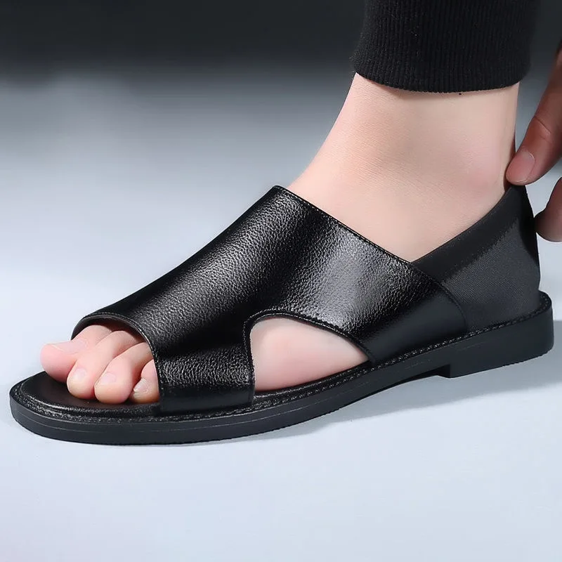 

Men's Summer Soft Bottom Comfortable Outdoor Roman Sandals Anti-slip Wear-resistant Breathable Casual Slip-On Slippers-2020