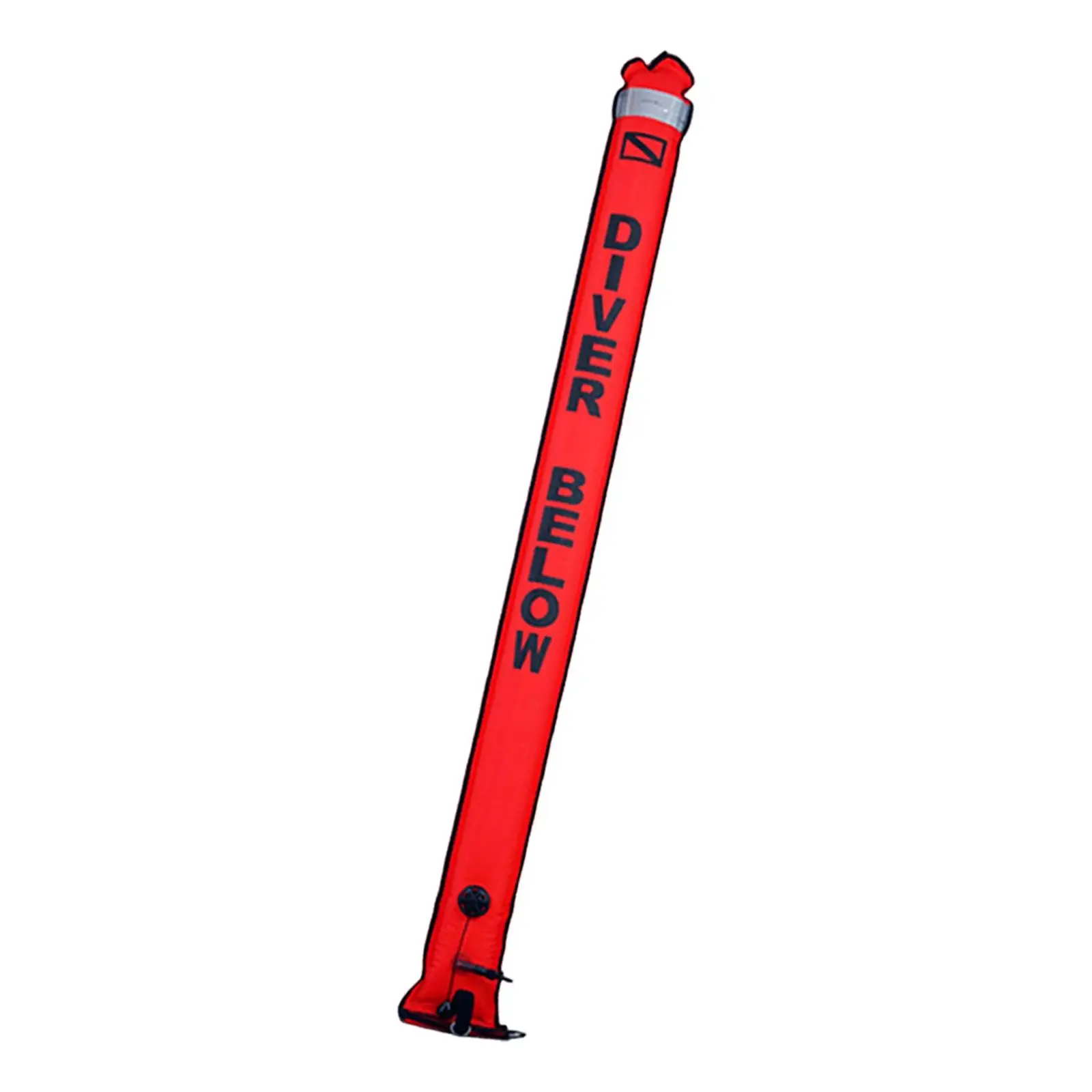 Snorkeling Marker Buoy Portable Inflatable Tube Reflective Surface Float for Diver Below Underwater Safety