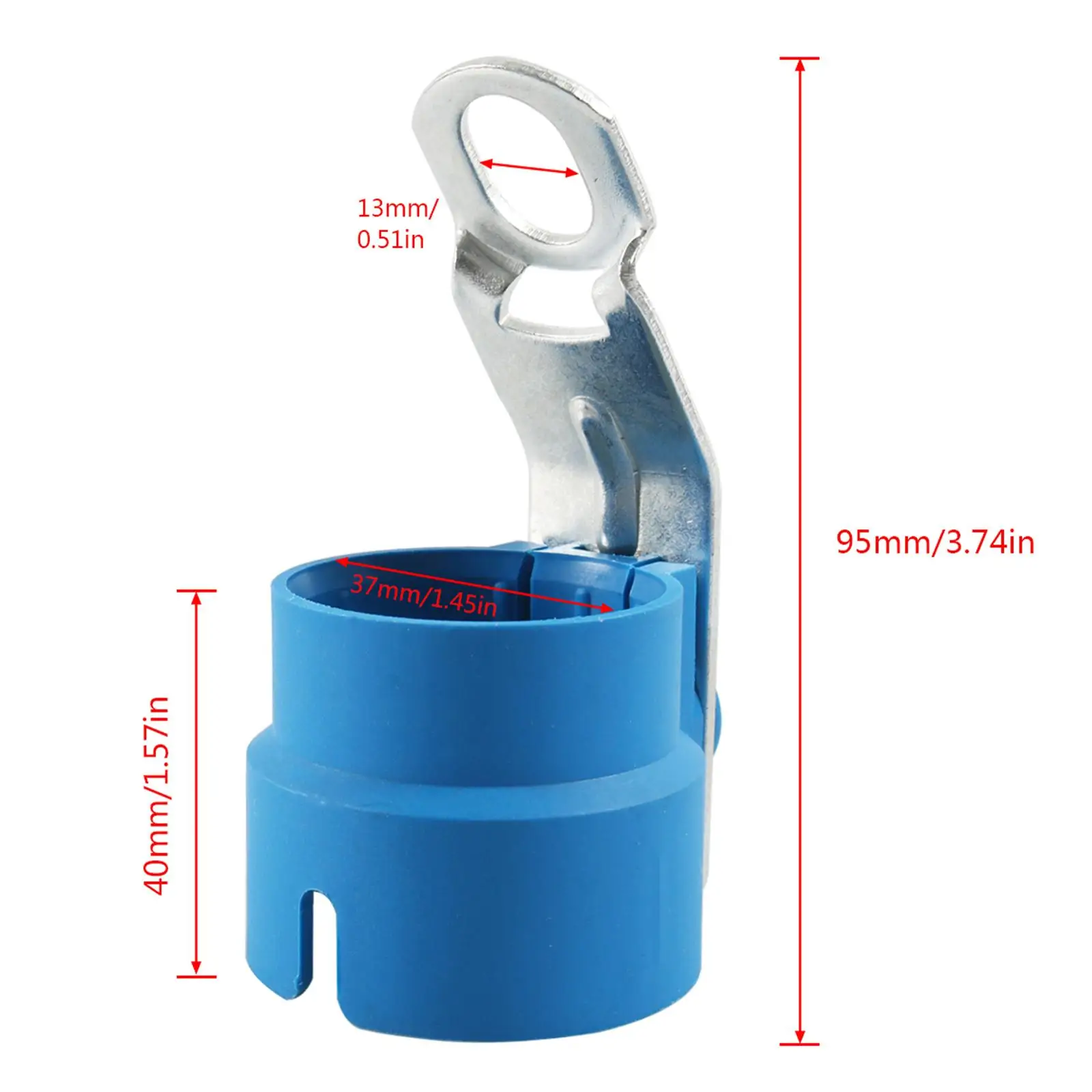 

Blue ABS Trailer Plug Holder Mounting Bracket 7 Pin to 13 Pin Adapter Hanger for Car Trailer