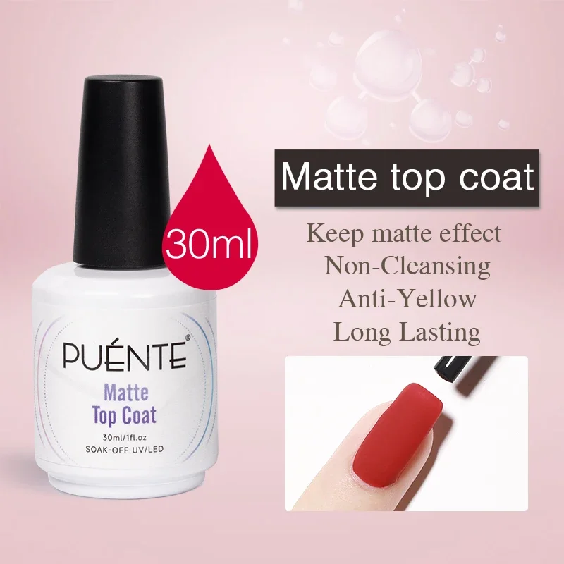 PUENTE 30Ml Ace Gel 9 Trong 1 Keo Dán Móng Gel Ba Lan Lớp Đế Không Lau Top Coat matt Top Phối Chức Năng UV Gel Ngâm Tắt Móng Véc Ni