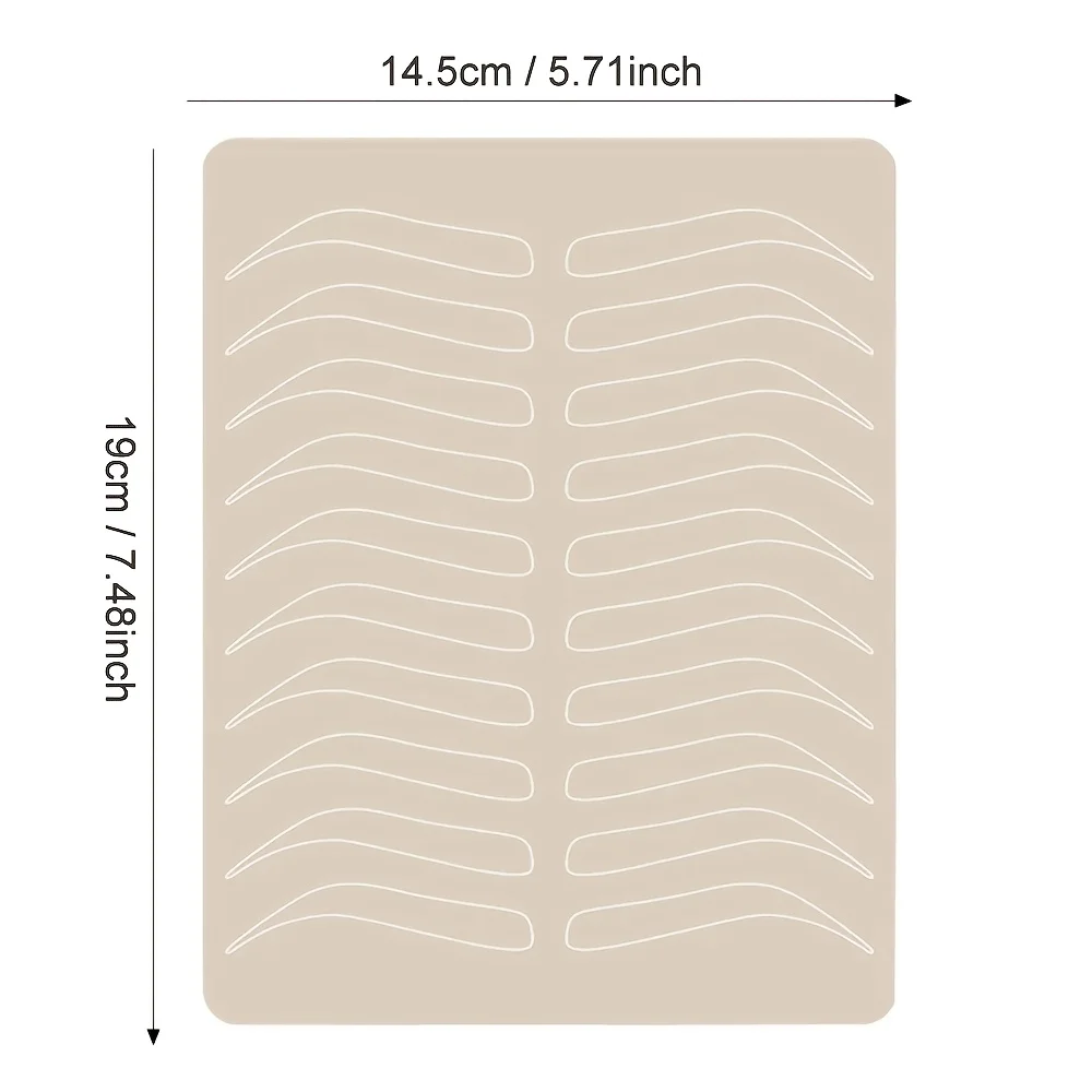 Microblading Eyebrow Practice Skin Training Fake Skin Double Sided Silicone Sheet Realistic Skin for Beginner Tattoo Accessories