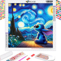 Disney Diamond Painting Cartoon Stitch Diamond Mosaic Van Gogh Starry Night Landscape Craft Kit Handmade Gift Home Decoration